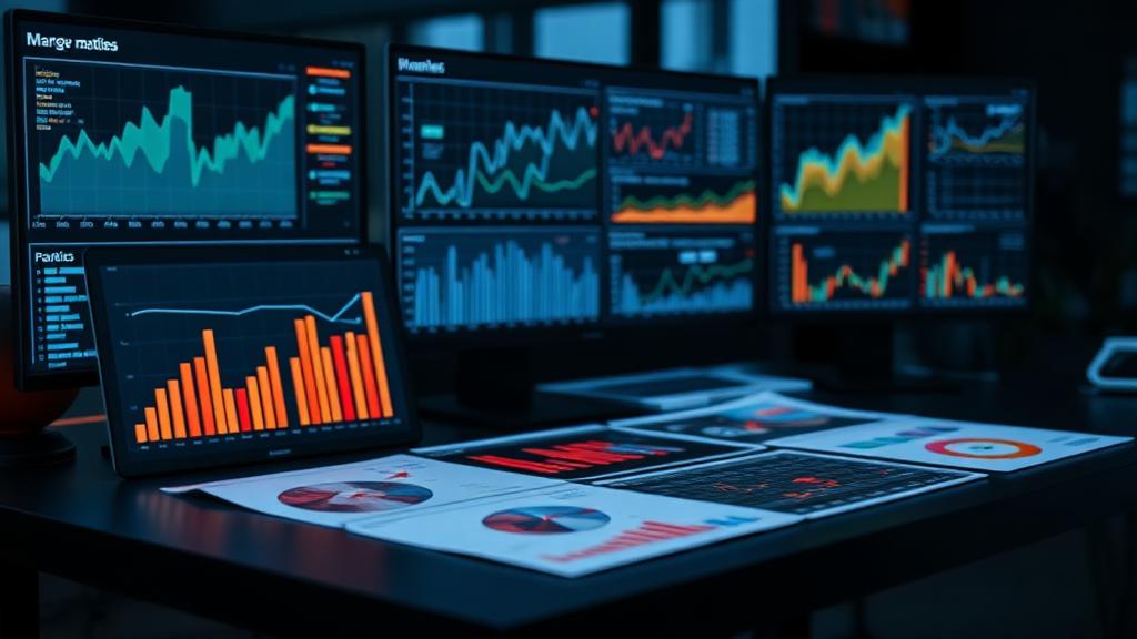Visualisation de données et analyse de marché sur un tableau de bord digital